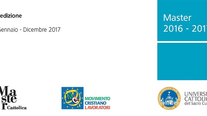 Master universitario I livello: &rsquo;Gestione e comunicazione della sostenibilità&rsquo; Università Cattolica-Mcl
